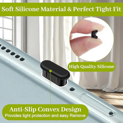 USB C Dust Plug, 20Pcs Silicone USB C Plug Cover Type-C Charging Port Cover