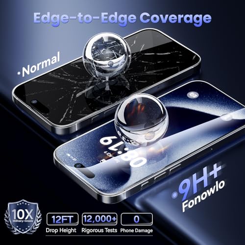 3 Pack Tempered Glass Screen Protector for iPhone 17 Pro 6.3 Inch, 9H Hardness HD Original Touch Sensitivity with Auto Alignment kit, Bubble Free, Case Friendly - color: 17pro-HD