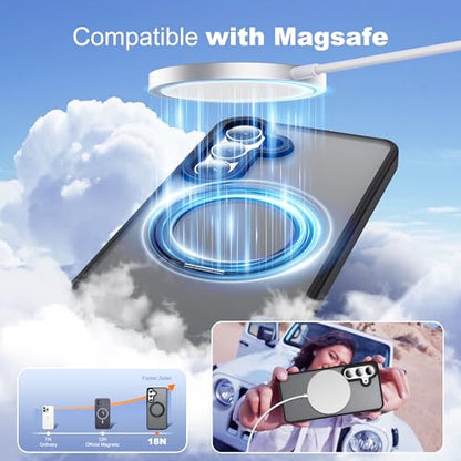 for Samsung Galaxy S26 Plus Case with 360° Spin Stand,Black | 360° Spin Magnetic Ring Stand,Compatible with Magsafe,Military Protection Phone Case - color: Black, size: Samsung Galaxy S26 Plus