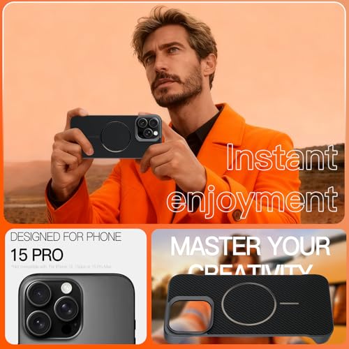 Phone Case Crafted for iPhone 15 Pro,Black - color: Black-2, size: iPhone 15 Pro