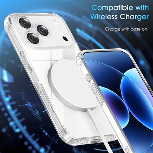 Soft TPU Clear Case for iPhone 17 Pro 6.3 inch | Not-Yellowing，Military Drop Protection，Shockproof Transparent Silicone Case, Ultra Slim & Thin，Camera Protection,Clear - size: for iPhone 17 Pro