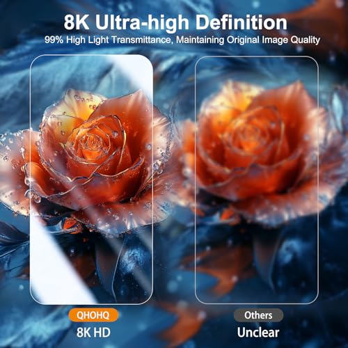 QHOHQ [1-Second Auto-Install] 3 Pack Screen Protector for iPhone 17 + 1 Set Camera Lens Protector, 9H+ Shatterproof Tempered Glass, [12FT Military Grade Protection], Anti-Fingerprint, Case Friendly - size: iPhone 17 6.3 Inch