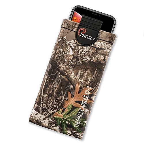 PHOOZY Thermal Phone Case - XP3 Series: Ultra-Rugged Insulated Cell Phone Pouch Prevents Overheating, Extends Battery Life, Provides Drop Protection and Floats in Water (Large - Realtree Edge)