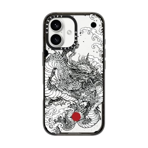 CASETiFY for iPhone 16 Case - Impact | Slim Fit | 8.2 ft. 4X Military Grade Drop Protection | Power Dragon | Black - color: Power Dragon, size: Iphone 16 (6.1")