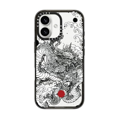 CASETiFY for iPhone 16 Case - Impact | Slim Fit | 8.2 ft. 4X Military Grade Drop Protection | Power Dragon | Black - color: Power Dragon, size: Iphone 16 (6.1")
