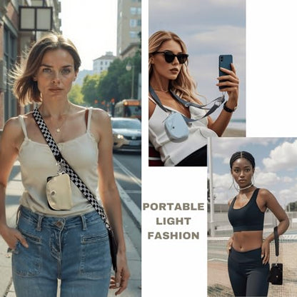S&loyoe Clip and Go Strap for Phone with Wallet Crossbody Phone Lanyard Adjustable Strap with Detachable Wristlet Wallets