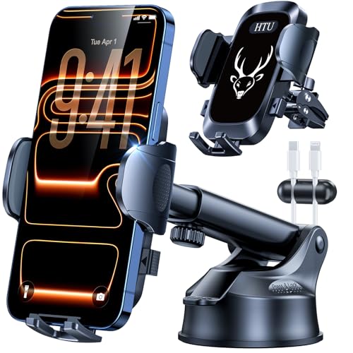 【Upgraded Strongest Suction & Pro Military-Grade】Ultimate Car Phone Mount【360°Rotatable Suction】Cell Phone Holder Truck Stand for Dashboard Windshield Vent for iPhone 18 Pro Max Samsung,Graphite Black - color: Graphite Black