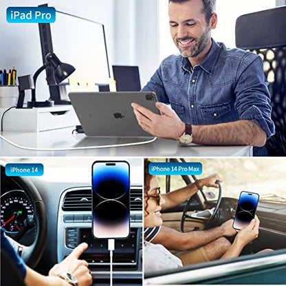Apple MFi Certified iPhone Car Charger, 60W USB-C Fast Car Phone Charger - color: Silver