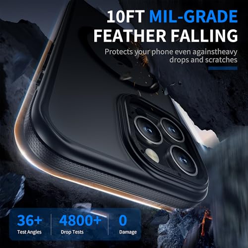 Strong Magnetic case for iPhone 16 Pro [10Ft Military-Grade Protection] Compatible with fit MagSafe Shockproof Slim Thin Cover 6.3 inch 16 Pro Phone case, Black Bumper - color: A1-Black Bumper, size: iPhone 16 Pro(6.3")