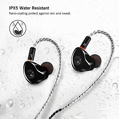 Dual Dynamic Driver IEM Earphones, HiFi Stereo In Ear Monitor Headphones - color: Black, size: No Mic