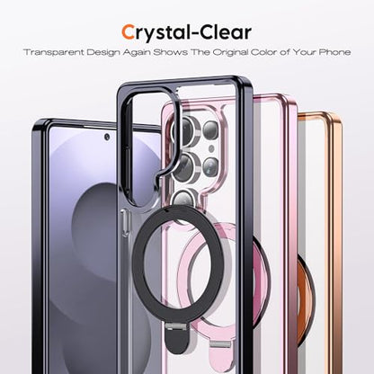 Clear Case for Samsung Galaxy S25 Ultra with Stand 6.9",Black - color: Black, size: Samsung Galaxy S25 Ultra