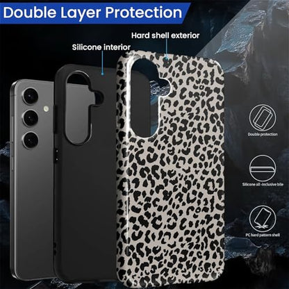Case Compatible with Samsung Galaxy S23 FE, Hybrid 2-Layer Hard Shell Protection Case, Shockproof Protective Tough Phone Cover, Animal Leopard Print - color: Animal Leopard Print, size: Samsung Galaxy S23 FE