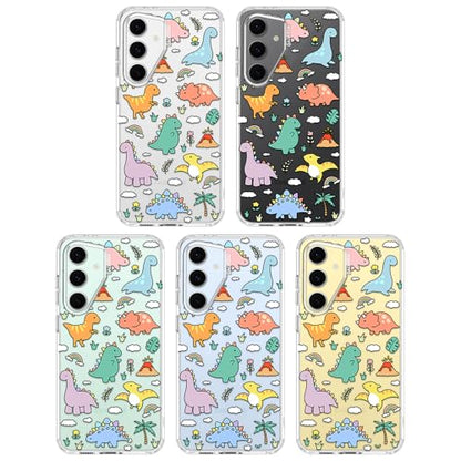 MOSNOVO Case for Samsung Galaxy S24 FE, [Buffertech 6.6ft Military-Grade Drop Protection] [Anti Peel Off Tech] Clear TPU Bumper Phone Case Cover Design - Dinosaur Land - color: Clear - Dinosaur Land, size: Samsung Galaxy S24 FE