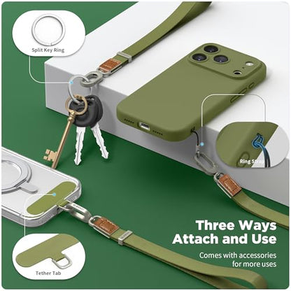 SURPHY Phone Wrist Strap, Keychain Wristlet, Wrist Lanyard with Tether Tab - color: Green