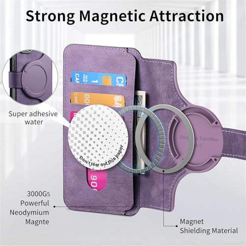 2 in 1 Detachable Wallet Case for Google Pixel 10 Pro XL CMG Purple | PU Leather Magnetic Flip Folio Case with RFID Blocking Card Holder, Credit Card Slots Kickstand, Shockproof Protective Cover - color: Purple, size: Google Pixel 10 Pro XL