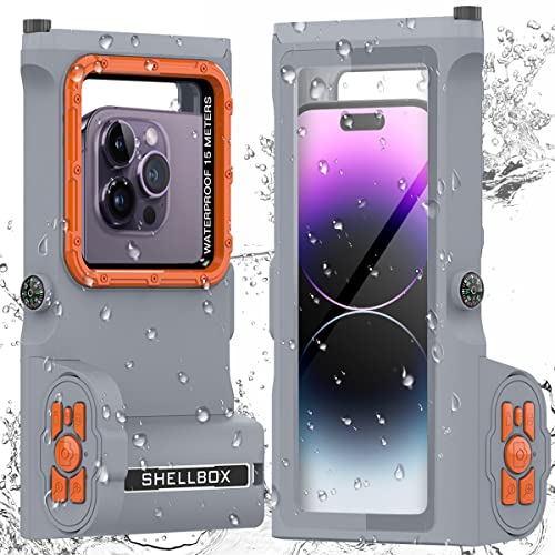 AICase Universal Diving Case Photography Shell for iPhone 15 Pro Max 14 Pro Max/13 Pro Max/12 Pro Max/11/XS/XR,15m Underwater Protective Case for Samsung S23 Ultra/S22 Ultra up to 6.9" - color: Universal Waterproof Case Photography