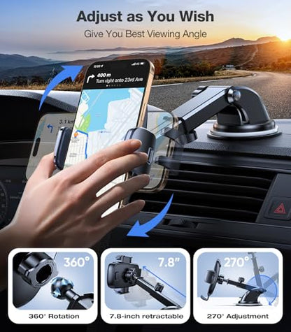 TORRAS 96+LBS Strongest Suction Ultra-Durable Cell Car Phone Holder Mount - color: Navy Blue