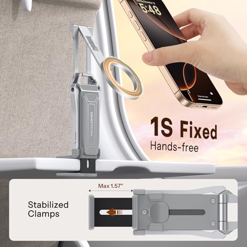 OMOTON TP02 360°Rotating Adjustable Aluminum for MagSafe Tripod, Silver - color: 5-Silver