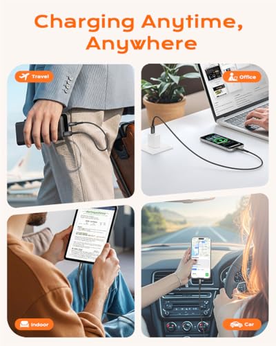 10Gbps Android Auto USB Cable, 4FT USB 3.1 Gen 2 Data Transfer & 3A Fast Charge USB A to USB C CarPlay Cable Braided Cord for iPhone 17/16/15, Galaxy S26/S25, SSD, Xbox/PS5, Tablet, Camera and More - size: 4FT