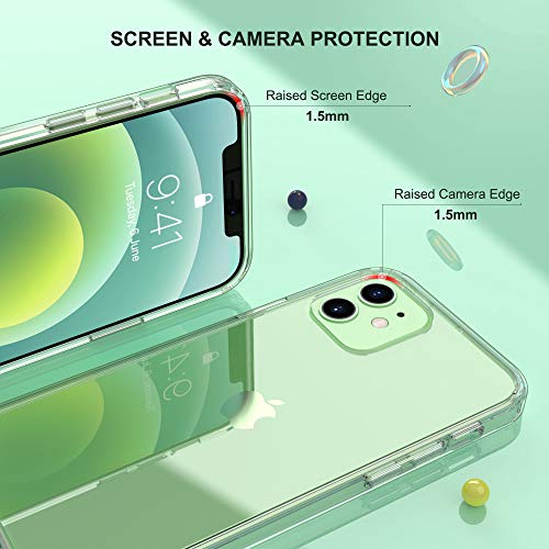 ULAK Clear Case for iPhone 12/iPhone 12 Pro 6.1inch, Crystal Clear | Hybrid Protective Slim Transparent Anti-Scratch Shock Absorption TPU Bumper Clear Phone Case for iPhone 12/12 Pro - color: Transparent
