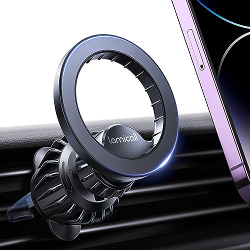 Lamicall for MagSafe Car Mount Vent 20 Super Magnets Accessories for iPhone - color: Black