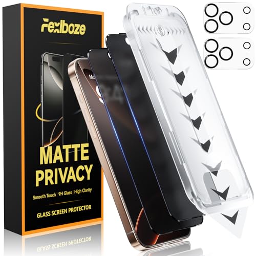 2+2 Pack Matte Privacy Screen Protector for iPhone 17 Pro
