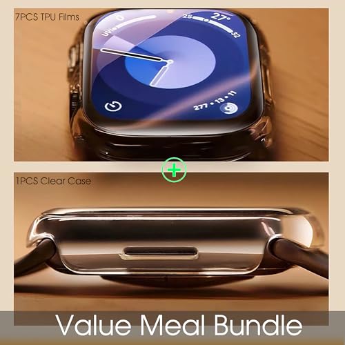 7 Packs for Apple Watch Screen Protector Series 9 8 7 41mm, New TPU Film for iWatch S9 S8 S7, Bubble Free Flexible Film, HD Touch Sensitive, Anti-Scratch, Self-Healing