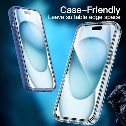 JETech Screen Protector for iPhone 15 Plus, 3-Pack | 9H Tempered Glass, HD Clear, Anti-Scratch Protection, Easy Installation Tool - size: iPhone 15 Plus