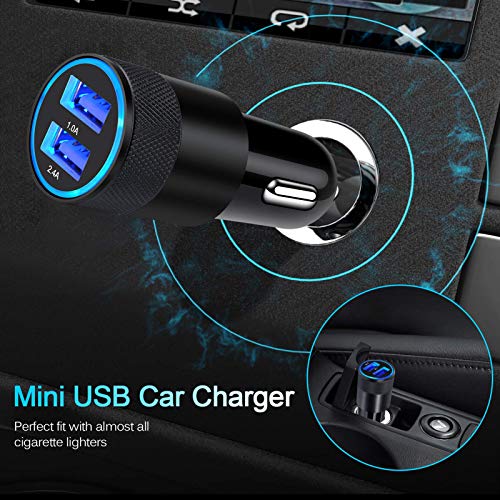 Fast Car Charger, 2Pack 3.4A Fast Charging Car Adapter Dual Port Cigarette