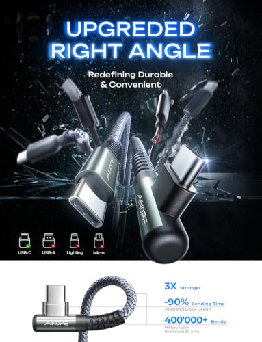 AINOPE USB C to USB C Cable (60W 2Pack 6.6ft) C to C Cable Fast Charging - color: Grey, size: 6.6FT+6.6FT