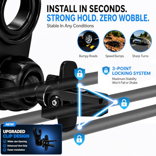 2X-Hold Magnetic Car Mount for PopSockets, Socket Car Phone Holder AC Vent - style: Car Mount