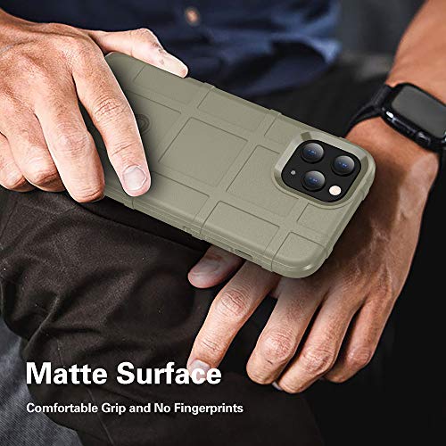 Rugged Shield TPU Thick Solid Armor Tactical Protective Case Compatible with iPhone 12 Pro Max (6.7 inches) - Light Clay - color: Light Clay, size: iPhone 12 Pro Max