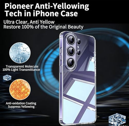 Clear Case for Samsung Galaxy S26 Ultra 5G,Camera Lens Full Protection,Transparent Anti-Scratch Non-Yellowing Ultra Slim Fit Shockproof Drop Protection Phone Cover Galaxy S 26 Ultra - size: 26 Ultra