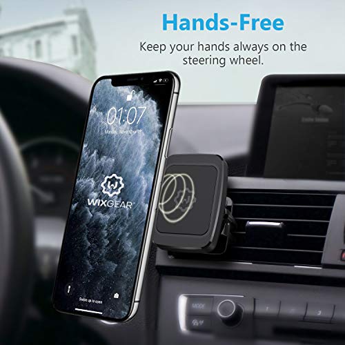 Magnetic Phone Car Mount, [2 Pack] Air Vent Car Phone Mount Holder, Phone Holder for Car with Twist-Lock Base, Compatible with All Smartphones