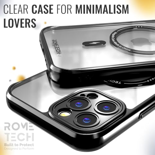 Rome Tech Clear Case Compatible with MagSafe for iPhone 12 Pro Max 6.7" (2020) - Slim and Rugged Fit Thin Shockproof Case Compatible with Magsafe Devices - Clarity - style: iPhone 12 Pro Max