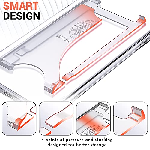 Shields Up for Samsung Galaxy S22 Case, Galaxy S22 Case, Minimalist Wallet Case with Card Holder and Ring Kickstand/Stand, [Drop Protection] Slim Protective Shockproof Cover for Samsung S22 - Clear | Minimalist Wallet Case, 3 Card Slots, 360° Rotation Rin