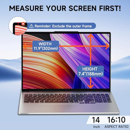 Laptop Privacy Screen 14 Inch 16:10 Aspect Ratio, Removable - size: For Laptop 14 Inch 16:10