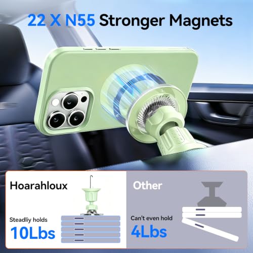 for MagSafe Car Mount,【22 N55 Super Magnets】 Magnetic Phone Holder for Car Air Vent, Cell Phone Mount Car Accessories Compatible with iPhone 17 16 15 14 13 12 Pro Max (Sage) - color: Sage