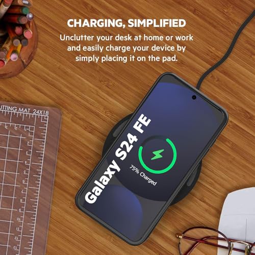 Battery Case for Galaxy S24 FE,12000mAh Portable Protective Smart Wireless Charging Case Support Carplay Compatible with Galaxy S24 FE(6.7 inches)Rechargeable Extended Battery Charger Case(Black) - size: for Galaxy S24 FE