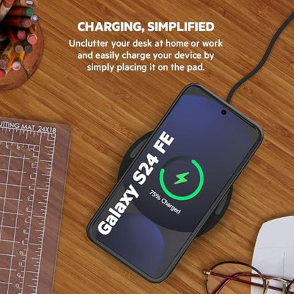 Battery Case for Galaxy S24 FE,12000mAh Portable Protective Smart Wireless Charging Case Support Carplay Compatible with Galaxy S24 FE(6.7 inches)Rechargeable Extended Battery Charger Case(Black) - size: for Galaxy S24 FE