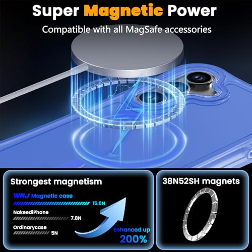 WRJ Magnetic Matte for Samsung Galaxy S26 FE Case,Samsung S25 FE Case [Fit for MagSafe][Military Grade Drop Protection] Translucent Shockproof Protective Phone Case-Ultramarine - color: Ultramarine, style: Matte