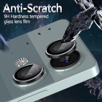 1 Pack Camera Lens Frame for Xiaomi Redmi Note 13 Pro 4G, 9H Glass Screen Protector Anti-Scratch, Tempered Glass Metal Individual Camera Cover Accessories for Redmi Note 13 Pro 4G, Black - size: for Redmi Note 13 Pro 4G