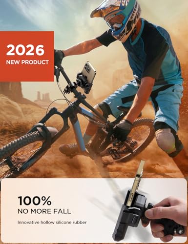 JOYROOM Motorcycle Bike Phone Holder Mount - [Not Block Camera] Bicycle Phone Holder Handlebar Cell Phone Clamp - [Silicone Wrapped] Scooter Phone Holder for iPhone Samsung 4.7''-7'' Smartphones - color: BLack