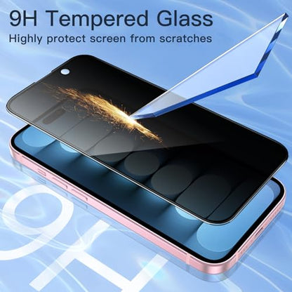 JETech Privacy Screen Protector for iPhone 15, 2-Pack - size: iPhone 15