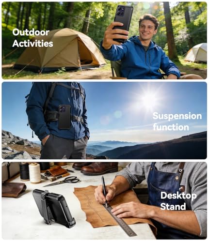 DUEDUE for Motorola G Power 5G 2026 Case, Moto G Power 5G 2025 Case with Belt Clip Holster Shockproof Heavy Duty Kickstand Cover Protective Phone Case for Moto G Power 5G 2026/2025 6.8", Black - size: for Moto G Power 5G 2025/G Power 5G 2026 6.8"