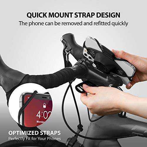 Bone Bike Tie Pro 4, Universal Bike Phone Stem Mount for 4.7"-7.2" Phones - color: Black - Bike Tie Pro 4