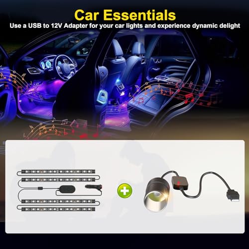 USB to Cigarette Lighter Adapter QC3.0 USB A Male to 12V Car Adapter Socket