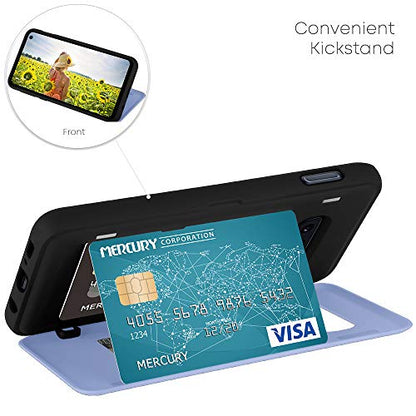 GOOSPERY Galaxy S10e Wallet Case with Card Holder, Protective Dual Layer Bumper Phone Case (Lilac Purple) - color: Purple, size: Galaxy S10E