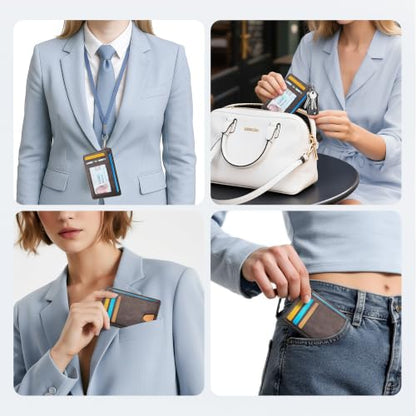 Mayski Slim Wallet, Credit Card Holder for Women, Minimalist Front Pocket RFID Blocking Card Cases, Small Wallet Women Men(MF Coffee) - color: MF Coffee