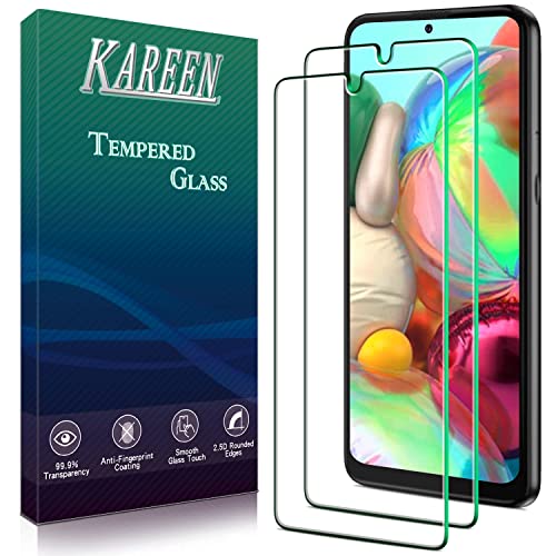 KAREEN 2 Pack Screen Protector for Samsung Galaxy A71, A71 5G, A71 5G UW - size: [Regular]Samsung A71